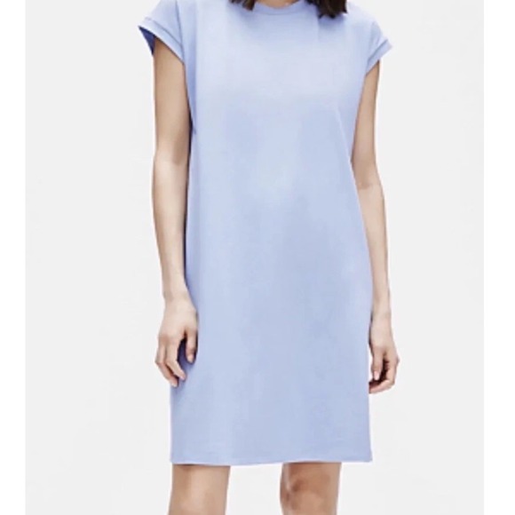 Eileen Fisher Dresses & Skirts - Eileen Fisher Shift Dress Women Medium Blue Excellent Organic Cotton Cap Sleeve